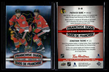 2019-20 UD Tim Hortons Collector Series Duos #D-8 Patrick Kane Jonathan Toews