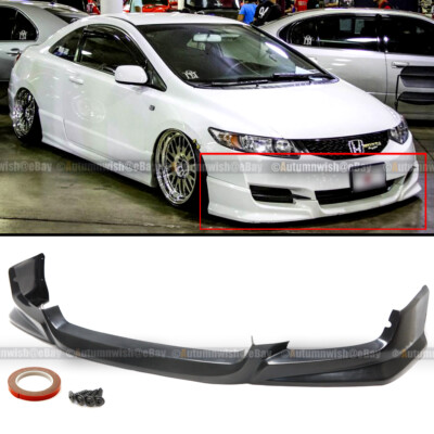 Fit 09-11 Honda Civic 2Dr Coupe PU HFP Style Front Bumper Lip Spoiler Bodykit