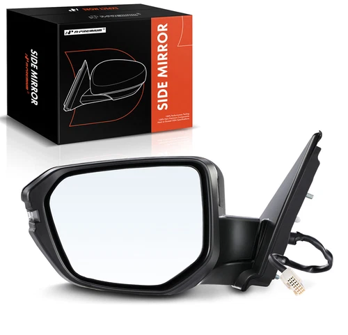 Black Power Heated Mirror Driver Side for Honda Civic 2016-2021 Manual Folding