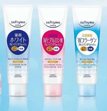 KOSE Softymo Cleansing Foam Collagen White Hyaluronic Acid Makeup Removal Japan