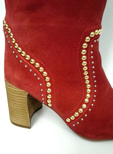 Free People x Jeffrey Campbell Lolita Studded Boot Red Suede Size 5 $278 - Picture 5 of 9