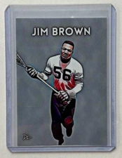 Jim Brown Limited Edition Artist Signed "Lacrosse" Trading Card 3/10