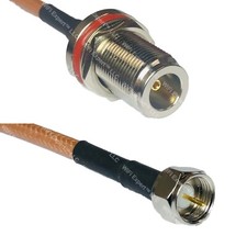 RG400 N FEMALE BULKHEAD to F MALE RF Cable FAST-SHIP LOT