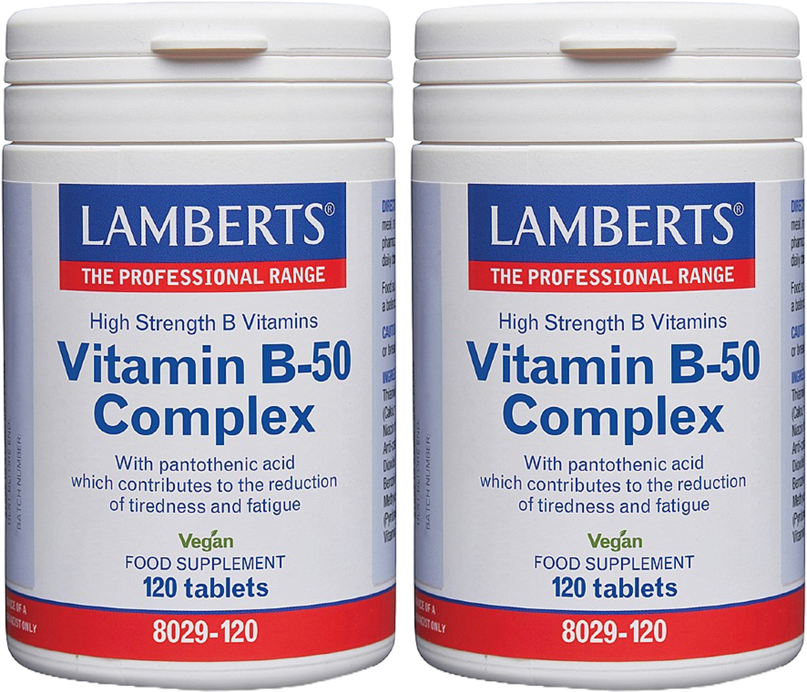 Lamberts Vitamin B-50 Complex 120 Tablets X 2