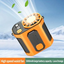 Belt Fan Clip On Waist Portable Cooling Fan USB Rechargeable Wearable Under Body