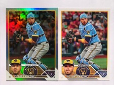 (2) 2023 Topps Series 2 Victor Caratini Silver Holo Foil #361 + Base Brewers