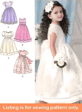 SEWING PATTERN Girls Dress Flower Girl Party Easter Formal First Communion 1507