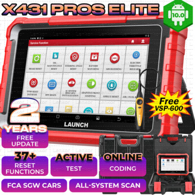 2024 Launch X431 PROS Elite V + Bidirectional Car Diagnostic Scanner Tool Coding