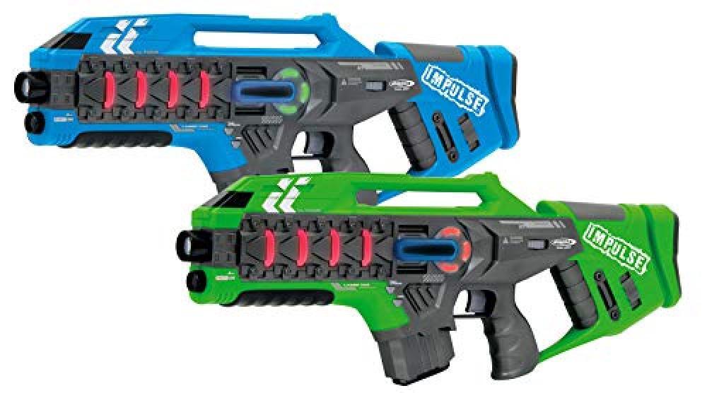 JAMARA Impulse Laser Gun Rifle Set Bleu/Vert - NUOVO
