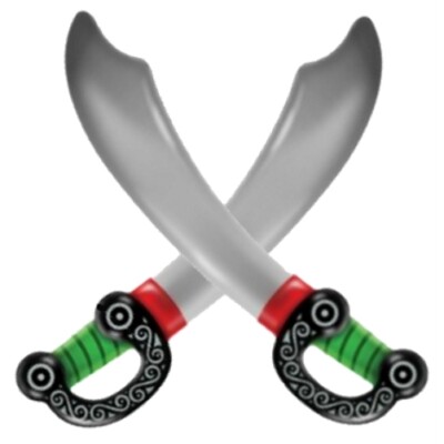 Piratensäbel Aus Kunststoff – 75 Cm Langes Spielschwert, Aus Stabilem Polypropylen, Mit Stumpfer Klinge, Ca. 380 G