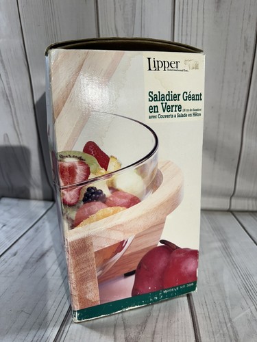 VTG. Lipper International Beechwood 4 Piece Salad Set Style #398 NEW Open Box - Picture 3 of 16