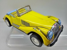 MG F Roadster Blechauto Tin Plate Friction Car Made in Japan gelb vintage