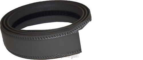 Men’s Gray leather belt strap Size XL. 43" strap genuine leather New Strap only - Picture 10 of 15