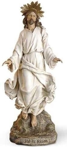 Joseph's Studio 12" Christ is Risen Statue - Elegant Easter Tabletop Decor - Picture 2 of 3