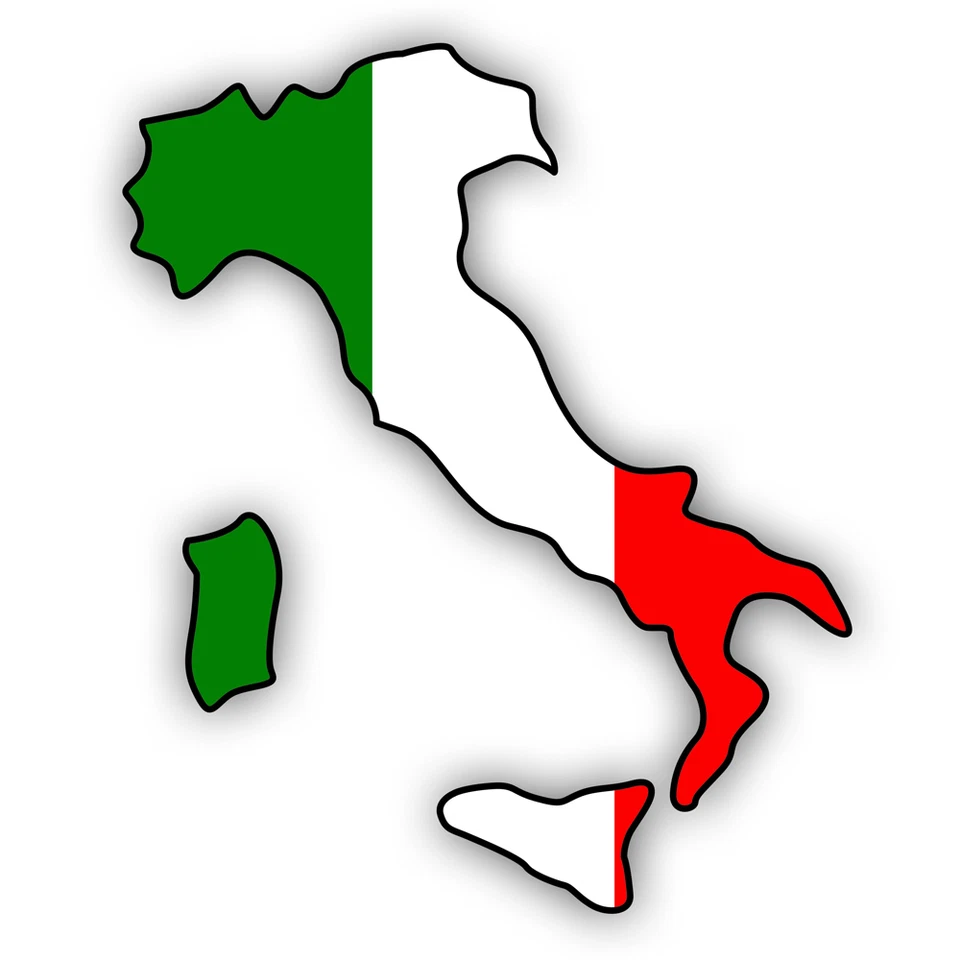 Auto Aufkleber ITALIEN Italy "Italia" Decal Sticker 11cm (4.3") konturg. die-cut - Bild 1 von 1