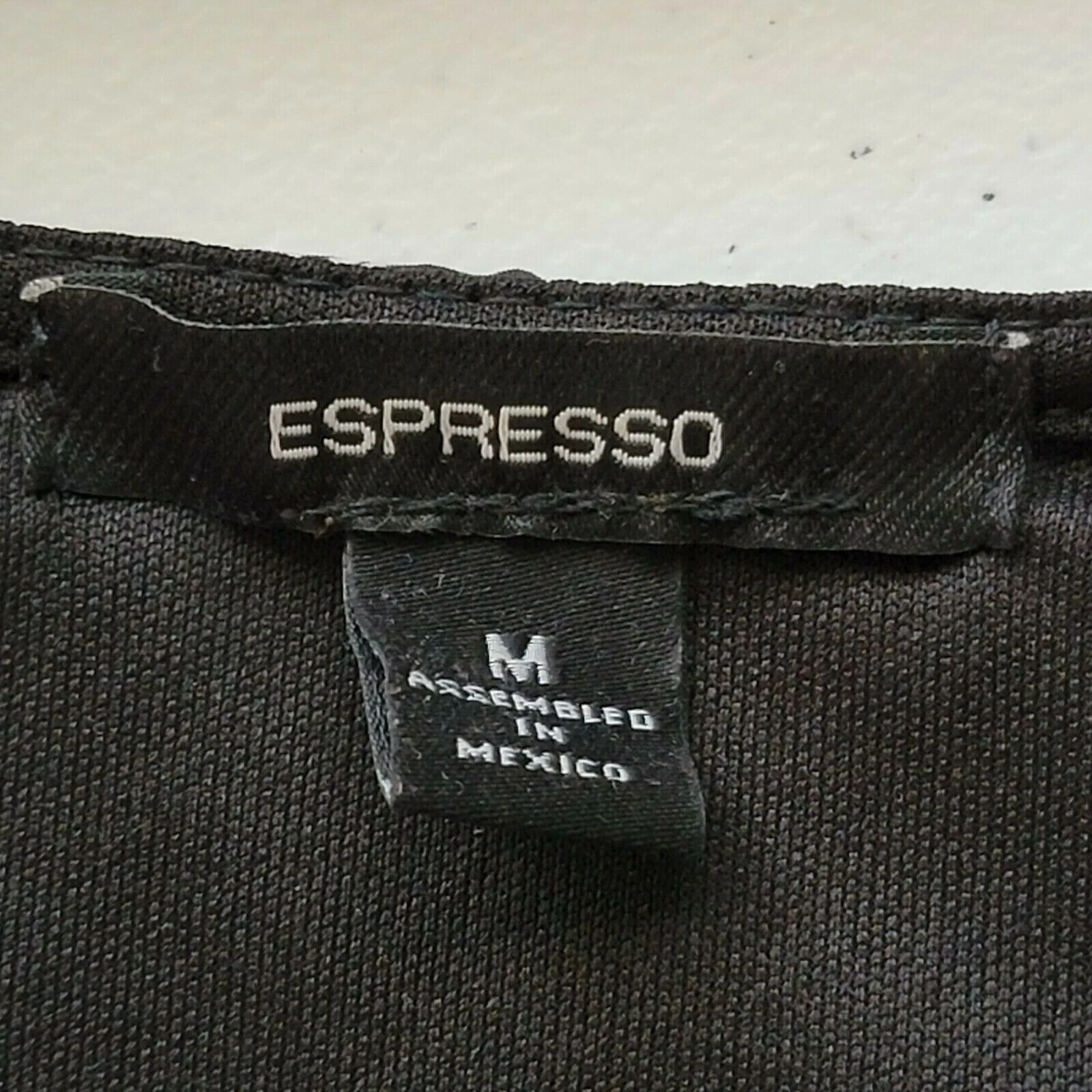 VETEMENTS Abito donna Espresso Chevron a righe taglia M verde acqua nero blusa manica 3 4