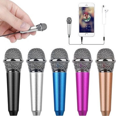Mini Portable Vocal/Instrument Microphone for Voice Video Recording Silver