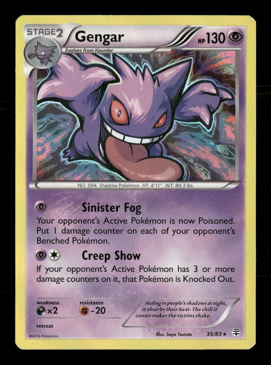 Gengar Generations 35/83 Holo Pokemon Holo Heavily Played Saya