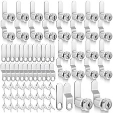 24 Sets Cabinet Locks with Keys Cam Locks Cabinet Lock Keyed Alike for Secure...