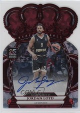 2024 Panini Crown Royale EuroLeague Crystal Red /25 Jordan Loyd #CA-LOY Auto 3d3