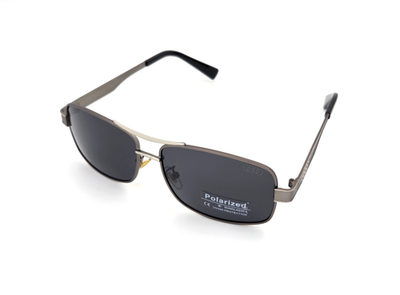 #ad Polarized AUDI Rectangle Metal Aviator Sunglasses Gunmetal Smoke Lens AU16 $36.00