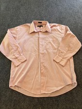 Pronto Uomo Couture Shirt Mens 17.5 2XL Striped Non Iron Dress Pocket