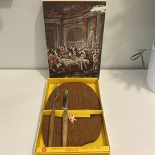 Vintage Dreizack Solingen Germany Board Cutlery Snack Set In Original Box NOS  