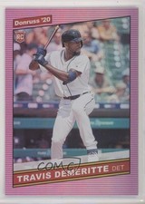 2020 Panini Donruss Retro 1986 Variations Holo Pink Travis Demeritte #250 0c6