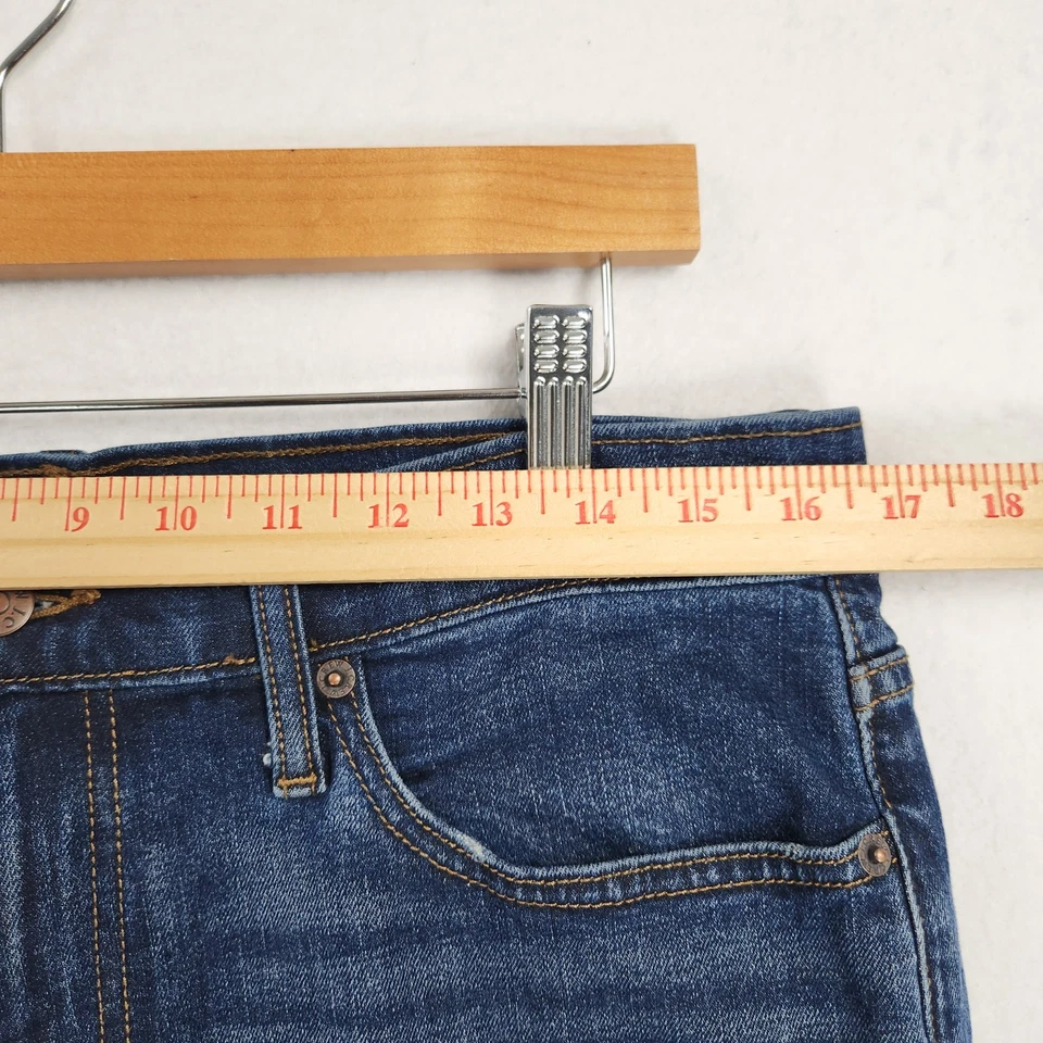 J Crew Jeans Mens 32X34 Blue Flex Straight Leg Dark Wash Ankle Denim Casual - Image 3 of 4