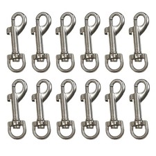 12 Pcs Trigger Clips Clasp, 5cm Zinc Alloy Swivel Eye Snap Clip Hook for Dog ...
