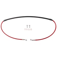 Tusk Front Motorcycle Steel Braided Brake Line Red For HONDA CR250R 1992-2007