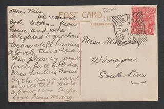 South Australia 1916 PPC Postcard Rocks Granite Is VICTOR HARBOUR Squared Circle