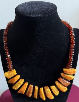 Bernsteinkette Butterscotch Amber Länge 50 cm  44 Gramm sehr elegant u. schön