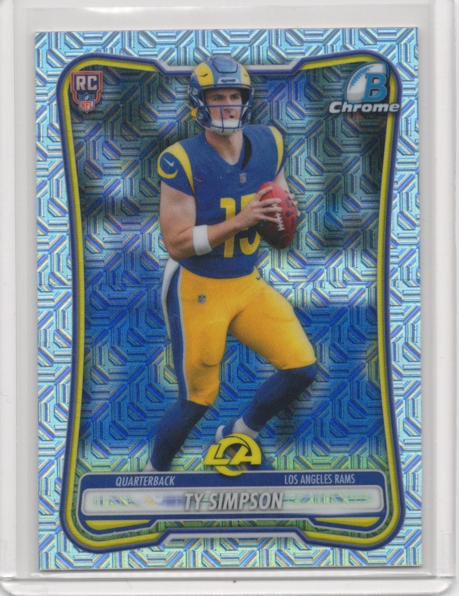 2026 Bowman Chrome Ty Simpson BCV-102 Mojo Refractor RC Rams