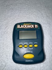 Radica Pocket Blackjack 21 Casino Electronic Hand Held Game 1997, Tested Works