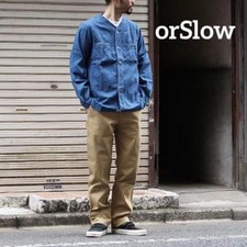 orSlow Beige Slim Fit Army Chino Pants Made in Japan Men's M