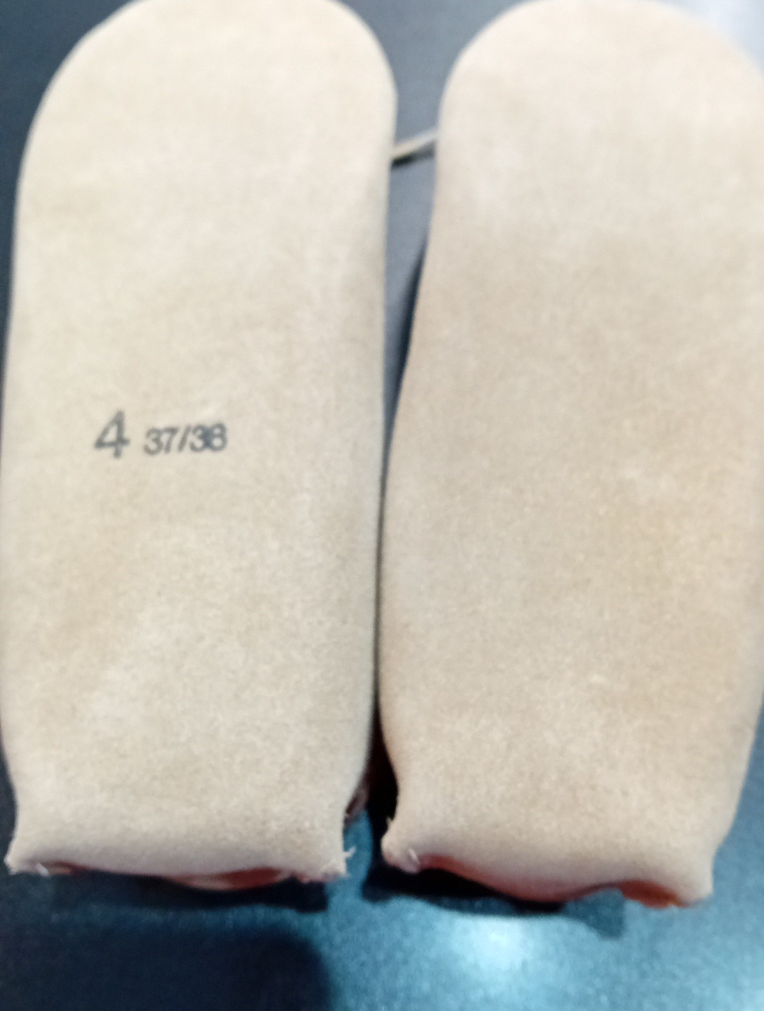 SAOLA ciabatte mocassino donna foderate in pelliccia pelle marrone taglia 4. Suola morbida.