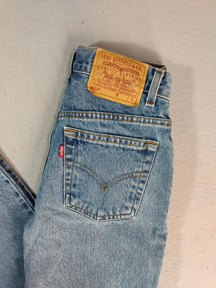 VTG Levis 517 Womens Jeans 5 Juniors Blue Boot Cut Low Rise Light Stonewashed - Image 2 of 4