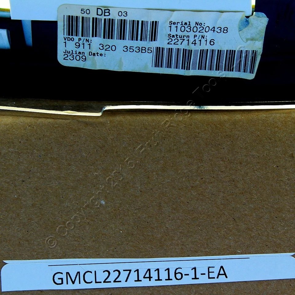 Medidor de painel de instrumentos OEM para viagem GM 22714116 para 2003 Saturn Ion 139000mi - Imagem 4 de 4