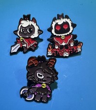 Cult of the Lamb Enamel Pin Lot of 3 Lamb Character Fan Art Gaming Pins