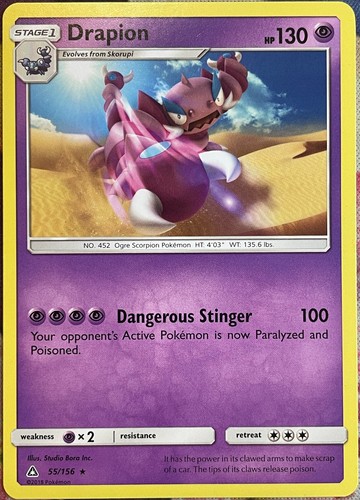 Drapion Rare - 55/156 - Ultra Prism Pokemon 2018