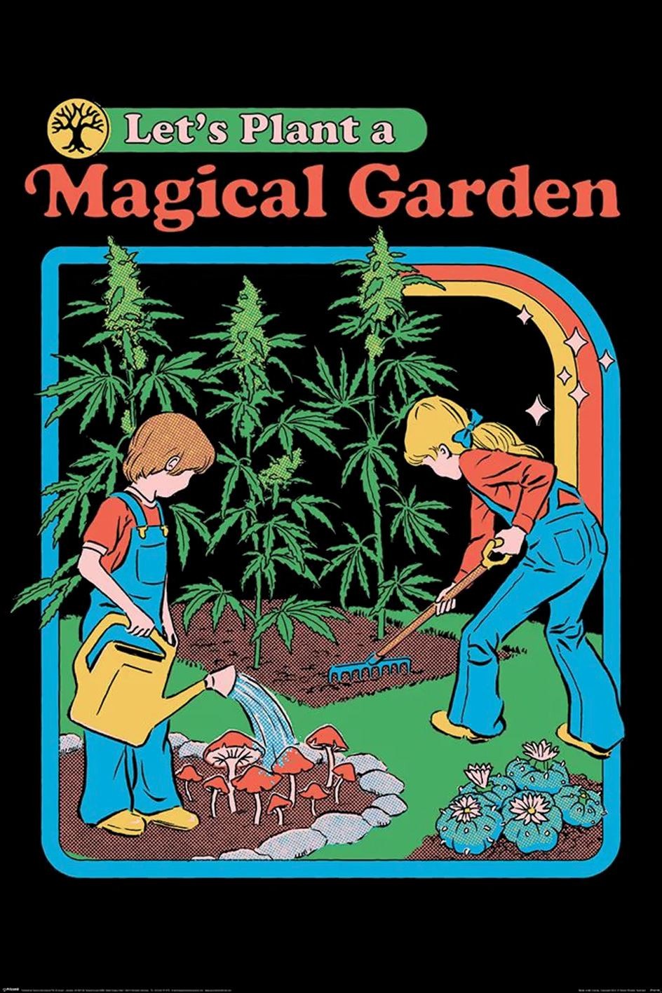 Laminated Steven Rhodes Let's Plant a Magical Garden Maxi Poster