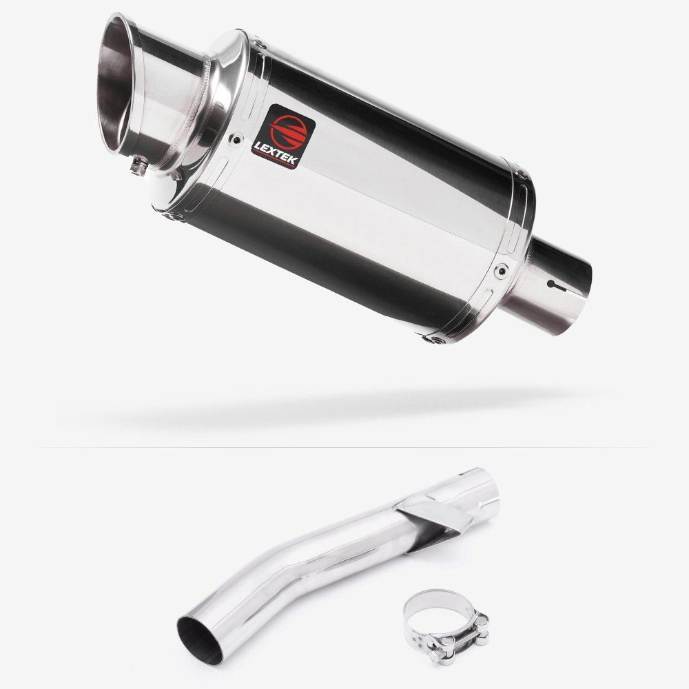 Lextek YP4 Stubby Exhaust 200mm with Link Pipe for Yamaha FZS 600 Fazer (97-03)