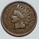 Indian Head Penny Lot of "1" VERY NICE 1907 GOOD OR BETTER°$ FREE SHIPPING $#765