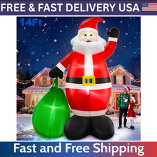 Giant Christmas Inflatable Santa Claus 14 Ft Lighted Yard Decor Outdoor Lawn