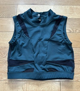 JO & JAX Angles High Neck Top Adult M 6-8 Forest Green/Black DANCE CHEER GYMNAST