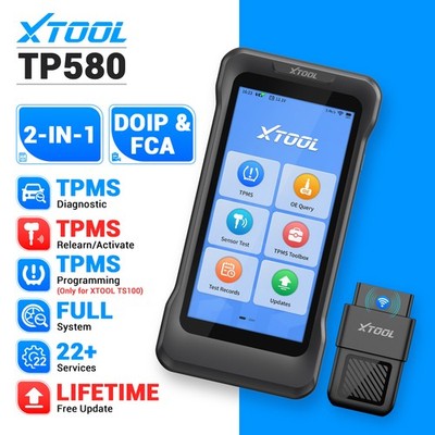 XTOOL TP580 OBD2-Vollsystem-Diagnosegerät mit TPMS-Programmierfunktion