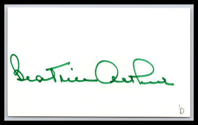 Beatrice Arthur  - Actress - 3x5 Card - Signed / Autograph (b)