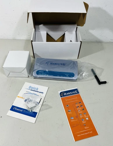 Hawking HWPS12UG Wireless G Print Server 2 USB/1 Parallel Ports 802.11g Open Box