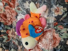 Ty Beanie Baby Buddy 13" Lips the Fish Plush Toy 1999 Collection